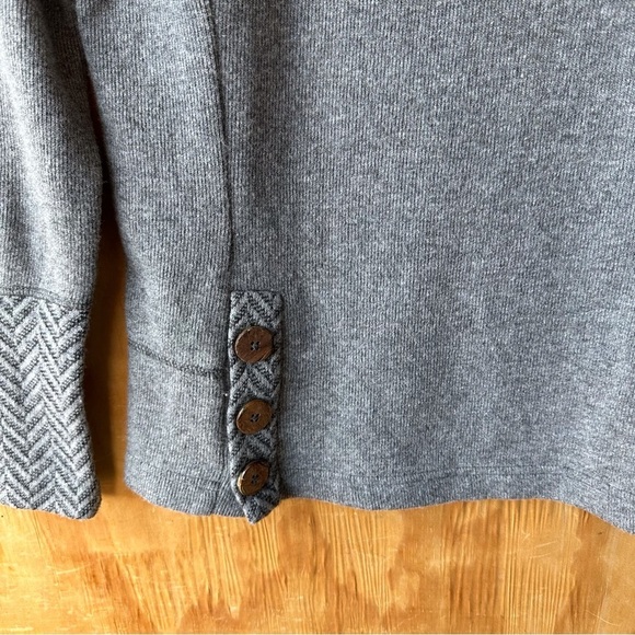 Prana Lucia Wool Funnel Collar Gray Wool Blend Cozy Sweater - Picture 5 of 12